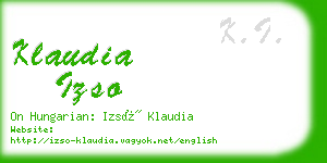 klaudia izso business card